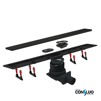 Душевой лоток Pestan 13701207,00 99,6х13,6см горизонтальный сток с решёткой и опорами