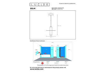 Светильник подвесной Lucide SELIN 03444/01/31 5Вт GU10