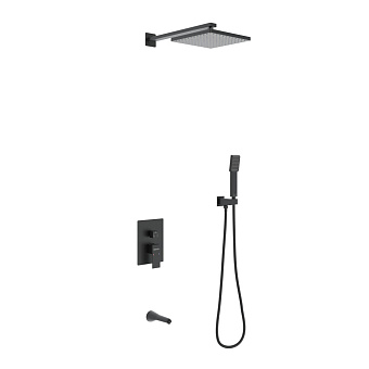 Душевая система BERGES NARDIS 3S BLACK 71006 чёрный матовый