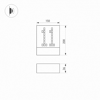 Светильник фасадный Arlight LGD-Sign 031060 3Вт IP54 LED серый