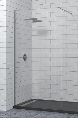 Угловое ограждение RGW Walk In WA-002 195х60см стекло прозрачное