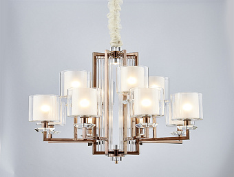 Люстра подвесная Newport 4400 4408+4/C black nickel 60Вт 12 лампочек E14