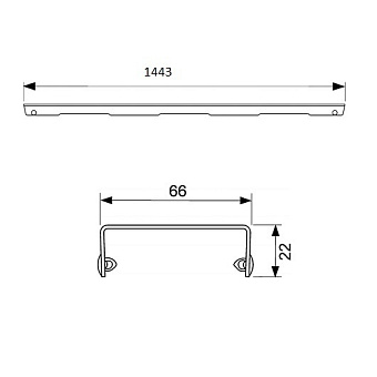 Дизайн-вставка Tece 601540 144,3см