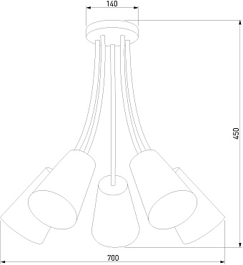 Светильник потолочный TK Lighting Wire 828 60Вт E27