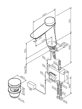 Смеситель для раковины AM-PM Inspire 2.0 F50A82400 хром