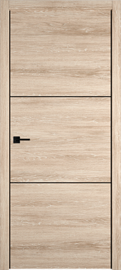 Межкомнатная дверь Владимирская фабрика дверей Urban 2 Sand Vellum Black Mould Экошпон 700х2000мм молдинг