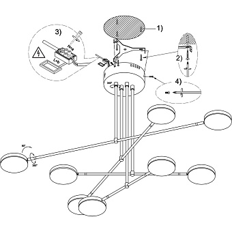 Светильник подвесной Maytoni Fad MOD070PL-L48B3K 46,7Вт LED