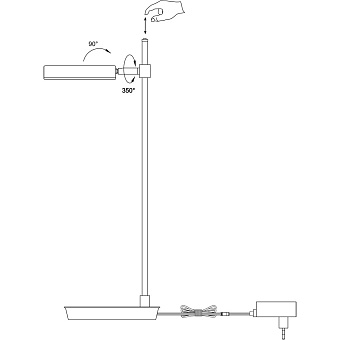Настольная лампа офисная Maytoni Fad MOD070TL-L8B3K 8,5Вт LED