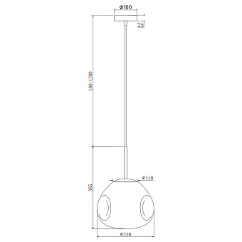Светильник подвесной Maytoni Mabell P014PL-01C 60Вт E27