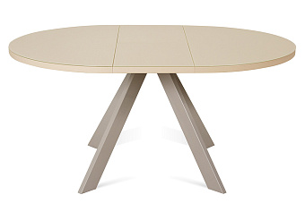 Кухонный стол раскладной AERO 120х120х73,5см закаленное стекло/сталь Cap Glass