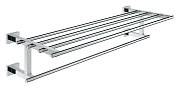 Полка в ванную GROHE Essentials Cube 40512001-ярусная 21х55,8см хром