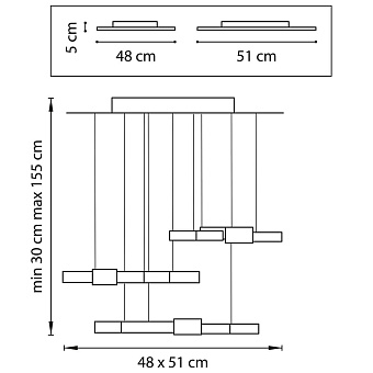 Светильник подвесной Lightstar Favo 750221 60Вт LED