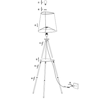 Торшер Maytoni Comfort MOD008FL-01N 40Вт E27