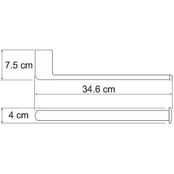 Полотенцедержатель WASSERKRAFT Berkel K-6800 K-6851 хром 34см