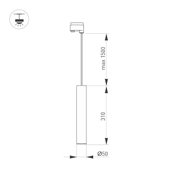 Трековый светильник Arlight Grigliato 037433 9Вт LED золотой для однофазного трека