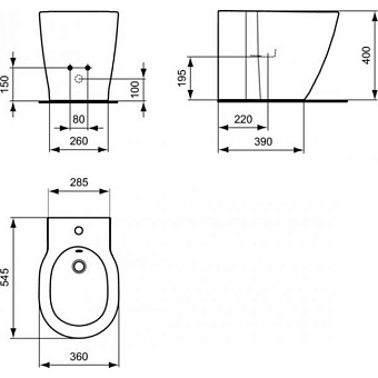 Биде напольное IDEAL STANDARD CONNECT E799501