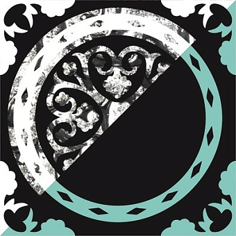 Вставка Роскошная мозаика ВВ-LB 30 Платиновый/Серый/Чёрный 8х8см 0,288кв.м.