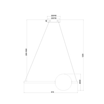 Светильник подвесной Maytoni Freccia MOD063PL-L30G3K 29,8Вт LED