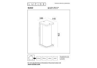 Бра Lucide SLIGO 15807/01/30 15Вт E27