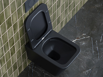 Унитаз подвесной Ceramica Nova Metric CN3007MB безободковый с микролифтом