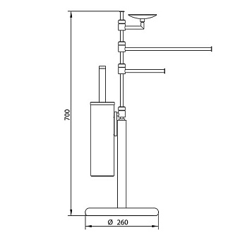 Напольная стойка Bongio T Mix 30053CR00 хром