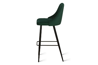Барный стул AERO 43х49х104см велюр/сталь Dark Green