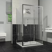 Угловое ограждение RGW Classic 04094049-011 CL-40 185х90см стекло прозрачное