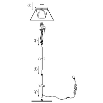 Торшер Maytoni Bird ARM013-22-W 40Вт E27