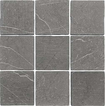 Матовый керамогранит WOW Gea 120291 Carved Charcoal 12,1х12,1см 0,542кв.м.