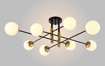 Люстра потолочная CRYSTAL LUX FIDEL FIDEL PL8 BLACK 480Вт 8 лампочек E27
