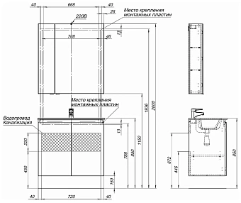 Мебель для ванной AQUANET Алвита New 274207 белый