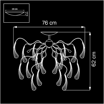 Люстра потолочная Lightstar Manica 794124 480Вт 12 лампочек G9