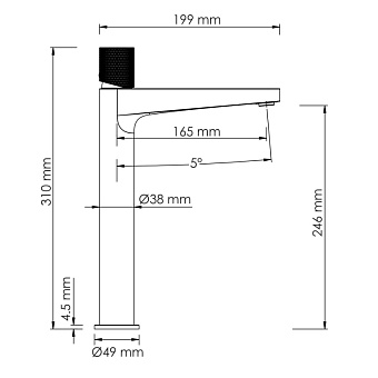 Смеситель для раковины WASSERKRAFT Schunter 8200 8203H золотой