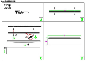 Светильник потолочный Evoluce BRESCIA SLE300512-01 50Вт LED