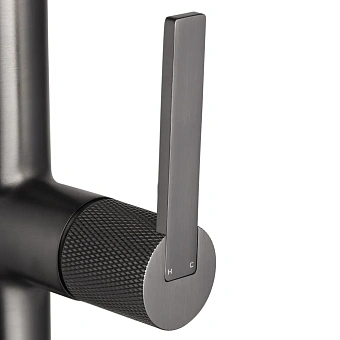 Смеситель для кухни Maxonor PL4084-9 фиксированный излив серый