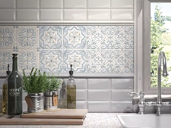 Декор KERAMA MARAZZI Барио DD\C36\17023 голубой 15х15см 0,495кв.м.