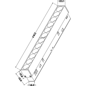 Магнитный трековый светильник Maytoni Points TR031-4-12W3K-S-DS-B 12Вт LED чёрный
