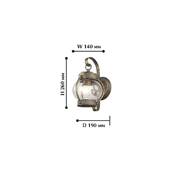 Светильник фасадный Favourite Faro 1498-1W 60Вт IP44 E27 коричневый