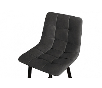 Барный стул AERO 43х49х104см велюр/сталь Smoke