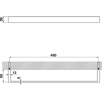 Полотенцедержатель Cisal Quad QU09010121 хром 45см