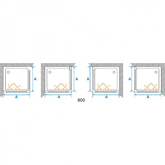 Угловое ограждение Акватон Prima 1A231305XX000 190х80см стекло прозрачное