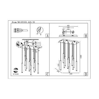 Светильник подвесной ST Luce ST153.443.33 33Вт LED