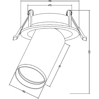Светильник потолочный Maytoni FOCUS S C048CL-U-1BS 10Вт GU10