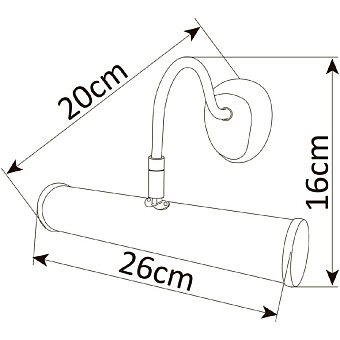 Подсветка для картин Arte Lamp PICTURE LIGHTS BASIC A5023AP-1AB 40Вт E14
