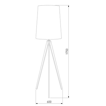 Торшер TK Lighting Walz 5598 60Вт E27
