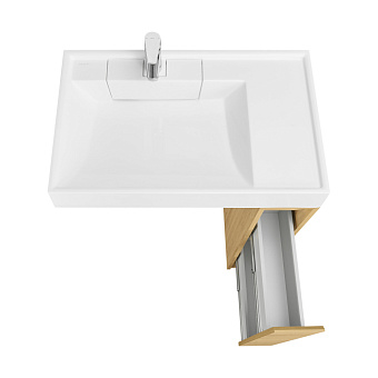 Тумба под раковину напольная Акватон Лондри 1A267101LH0C0 49,6х18х88,2см