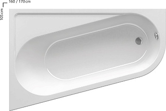 Ванна акриловая RAVAK Chrome CA51000000 160х105см встраиваемая