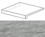 Плитка для ступеней Atlas Concord Италия MARVEL STONE ATEA Bardiglio Grey Scalino Ang. Sx 33х33см 0,109кв.м. матовая