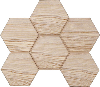 Керамическая мозаика ESTIMA Selection Mosaic/SI03_NS/25x28,5x10/Hexagon Pine 25х28,5см 0,071кв.м.